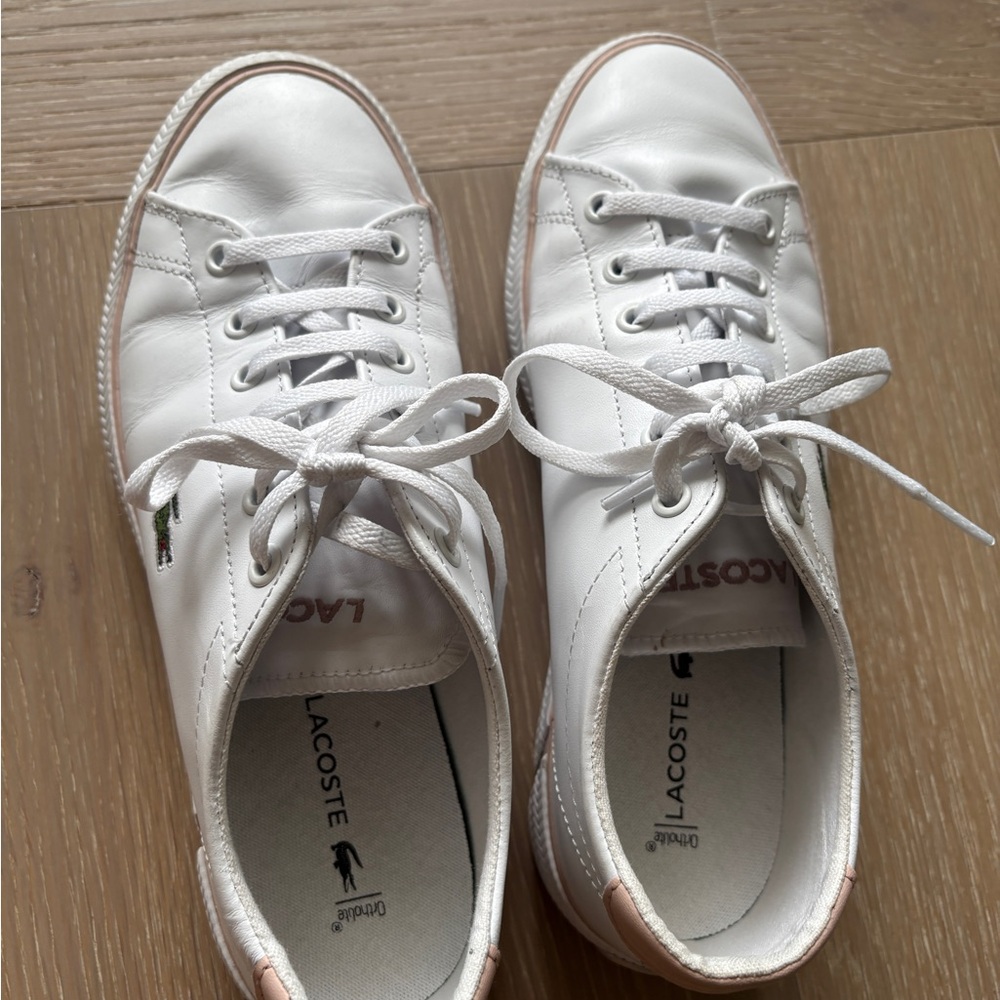 Lacoste White Leather Sneakers